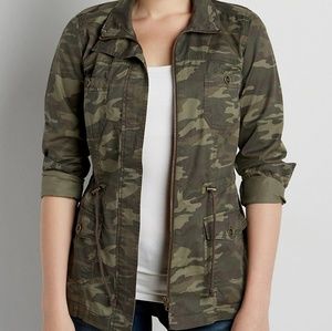 Camo camouflage anorak utility jacket size medium